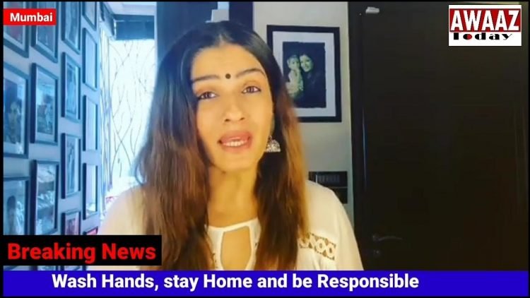 Raveena Tandon Spreads Corona Virus Awareness  Wash Hands, stay Home and be Responsible