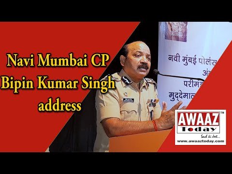 Navi Mumbai Police commissioner Bipin Kumar Singh speaks at prog to return Rs 1 cr stolen property